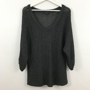 Eileen Fisher Women’s Viscose Polyester Grey Scoop Neck Sweater Size L